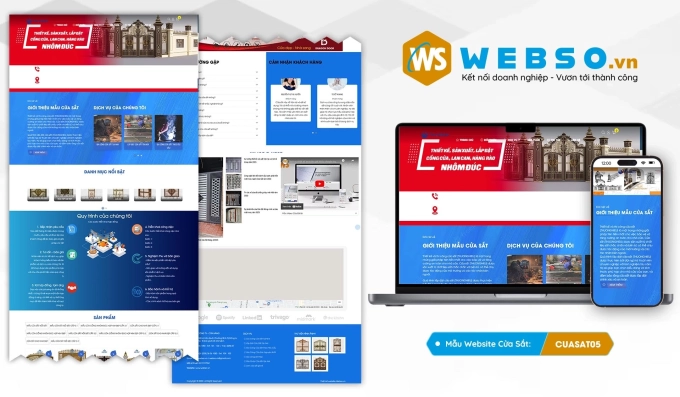 Mẫu website Cửa Sắt 05