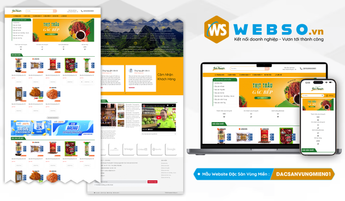 Mẫu website Đặc Sản Vùng Miền 01