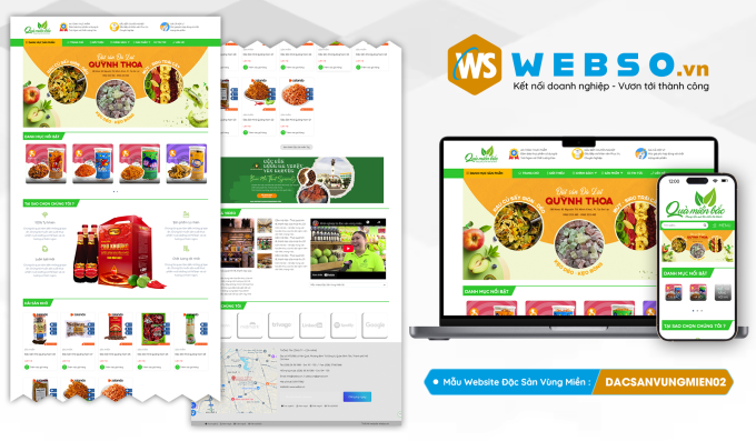 Mẫu website Đặc Sản Vùng Miền 02