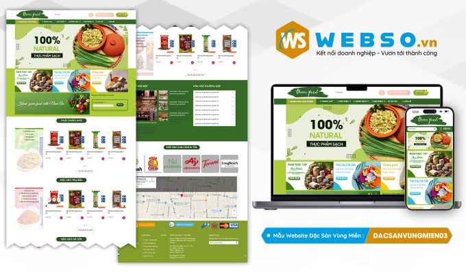 Mẫu website Đặc Sản Vùng Miền 03