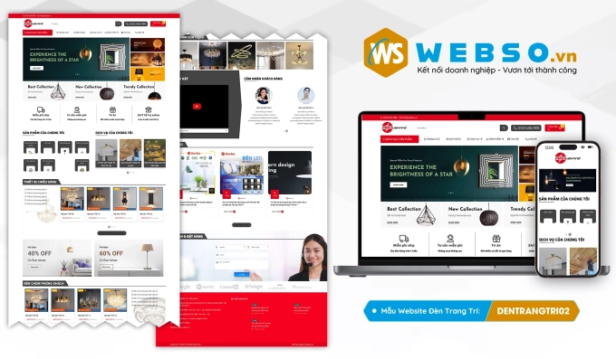Mẫu website Đèn Trang Trí Nội Thất 02