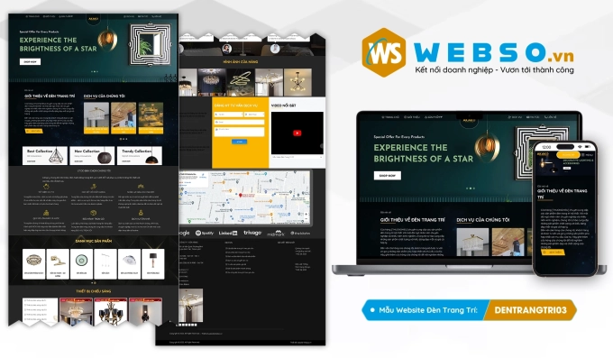 Mẫu website Đèn Trang Trí Nội Thất 03