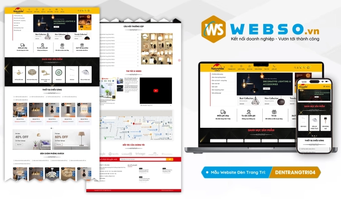 Mẫu website Đèn Trang Trí Nội Thất 04