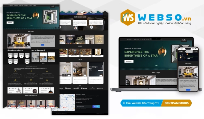 Mẫu website Đèn Trang Trí Nội Thất 05