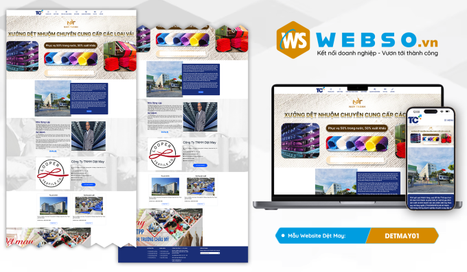 Mẫu website Dệt May - Giới Thiệu 01