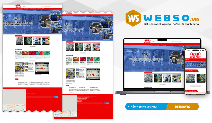 Mẫu website Dệt May - Giới Thiệu 02