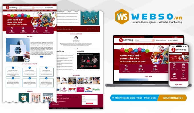 Mẫu website Dịch Thuật, Phiên Dịch 01