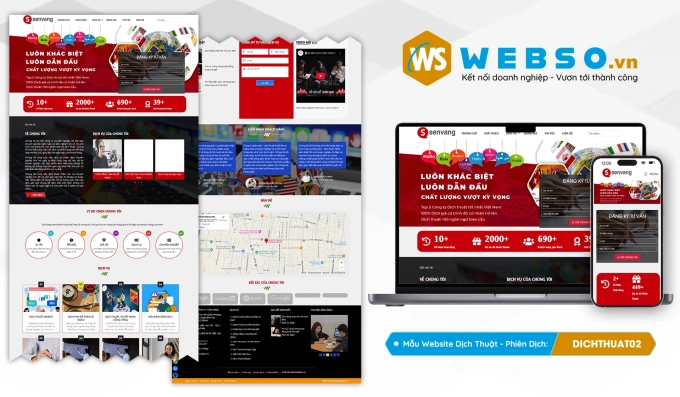 Mẫu website Dịch Thuật, Phiên Dịch 02