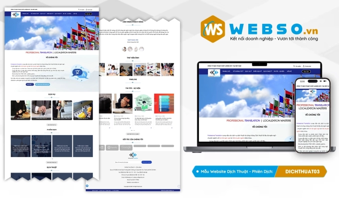 Mẫu website Dịch Thuật, Phiên Dịch 03