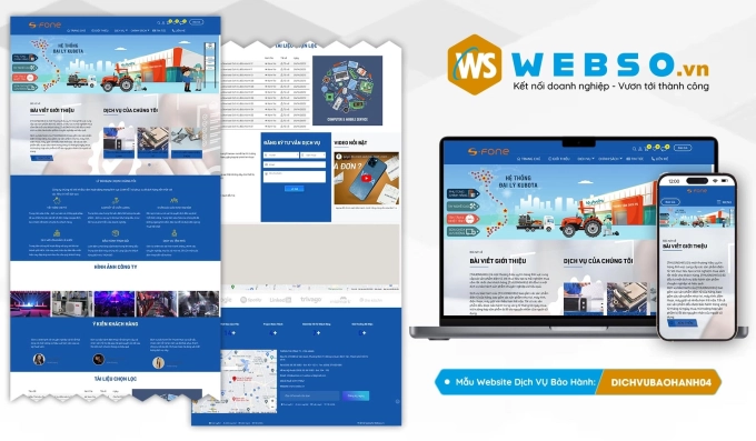 Mẫu website Dịch Vụ Bảo Hành 04