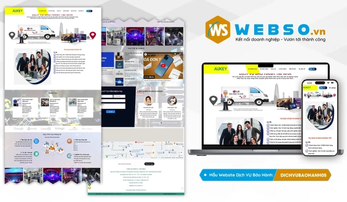 Mẫu website Dịch Vụ Bảo Hành 05