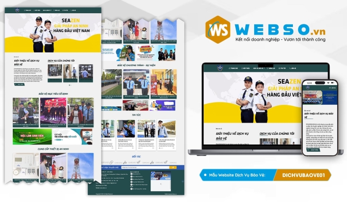 Mẫu website Dịch Vụ Bảo Vệ 01