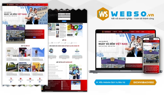 Mẫu website Dịch Vụ Bảo Vệ 02