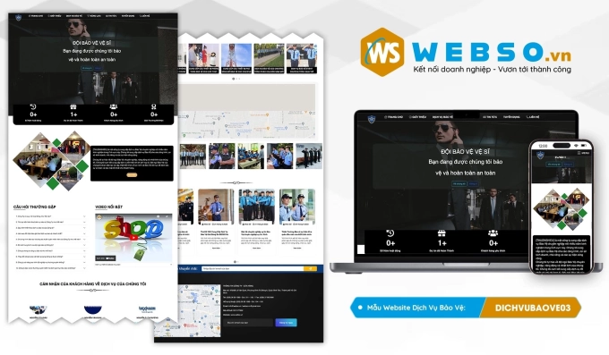 Mẫu website Dịch Vụ Bảo Vệ 03