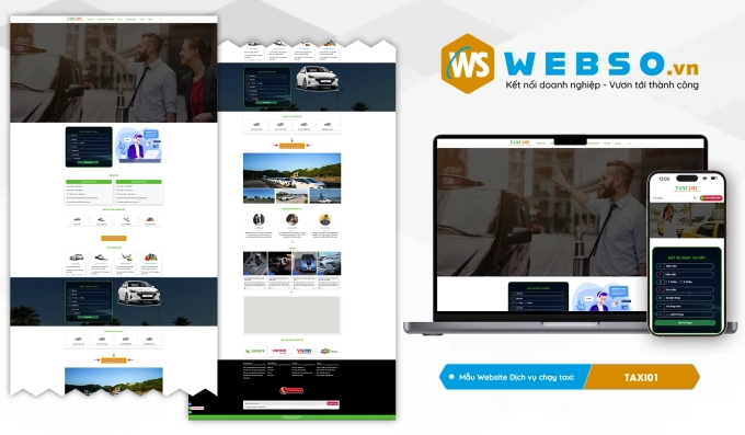 Mẫu website Dịch Vụ Chạy Taxi 01