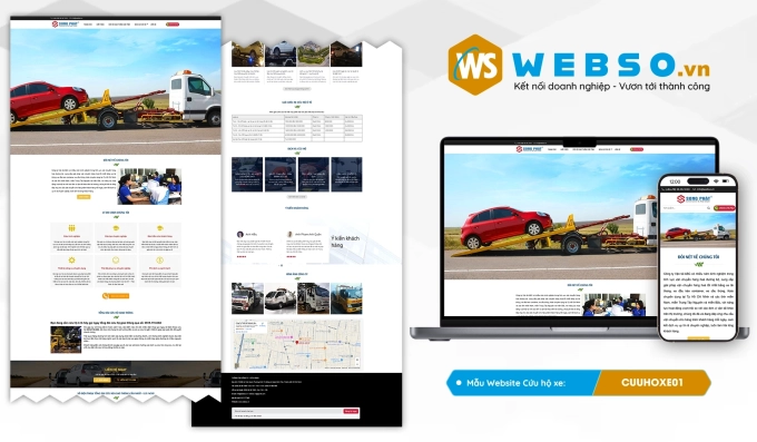 Mẫu website Dịch Vụ Cứu Hộ Xe Ô Tô, Xe Máy 01