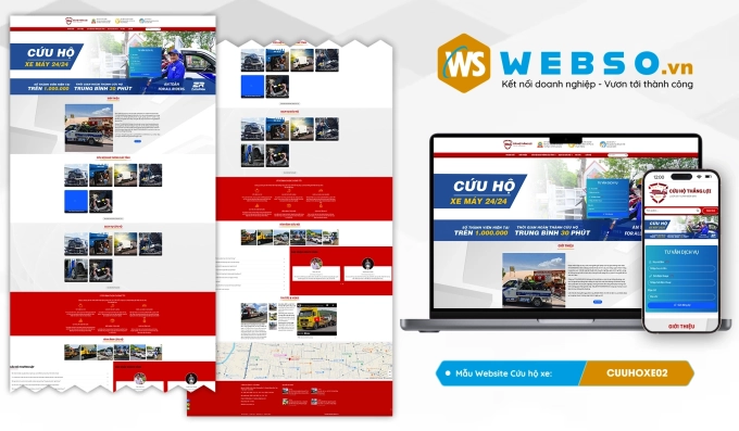 Mẫu website Dịch Vụ Cứu Hộ Xe Ô Tô, Xe Máy 02
