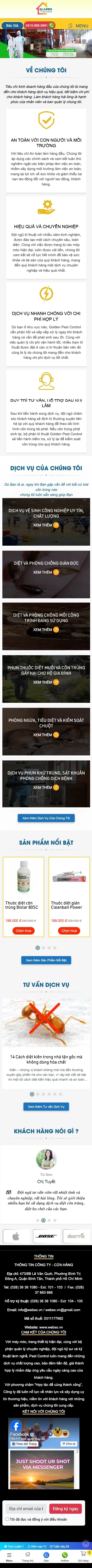 Mẫu website Dịch Vụ Diệt Côn Trùng, Diệt Mối, Dán 02