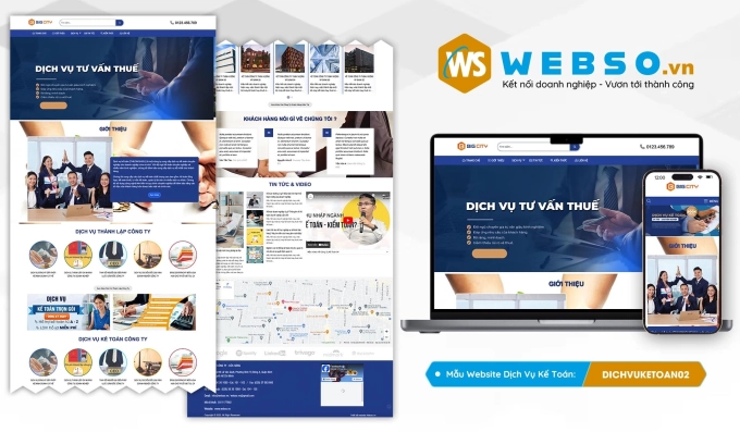 Mẫu website Dịch Vụ Kế Toán 02