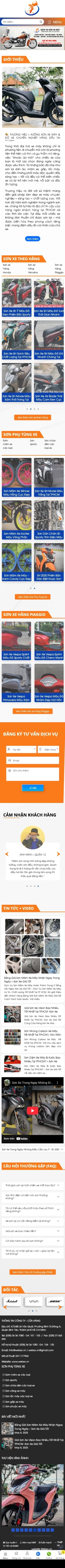 Mẫu website Dịch Vụ Sơn Xe 01
