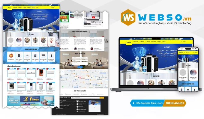 Mẫu website Điện Lạnh 01
