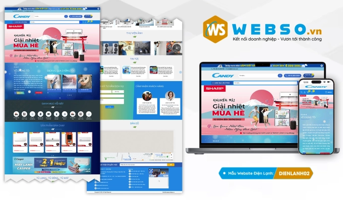 Mẫu website Điện Lạnh 02