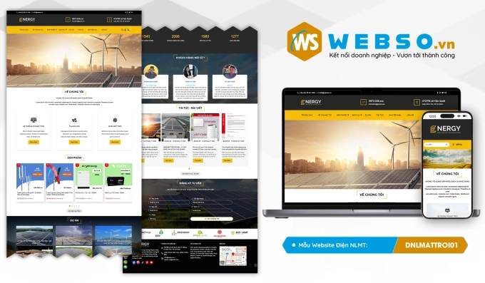 Mẫu website Điện Năng Lượng Mặt Trời 01
