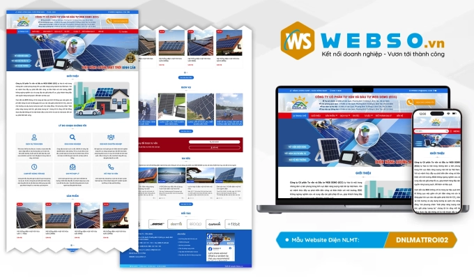 Mẫu website Điện Năng Lượng Mặt Trời 02