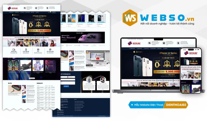 Mẫu website Điện Thoại 02