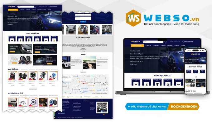 Mẫu website Đồ Chơi Xe Hơi 04