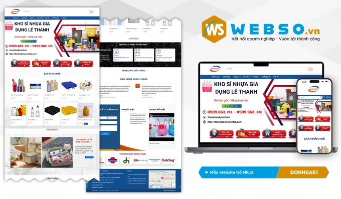 Mẫu website Đồ Nhựa 01