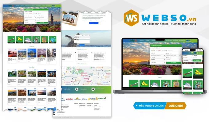 Mẫu website Du Lịch 01