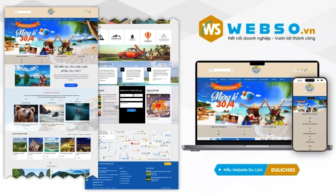 Mẫu website Du Lịch 02
