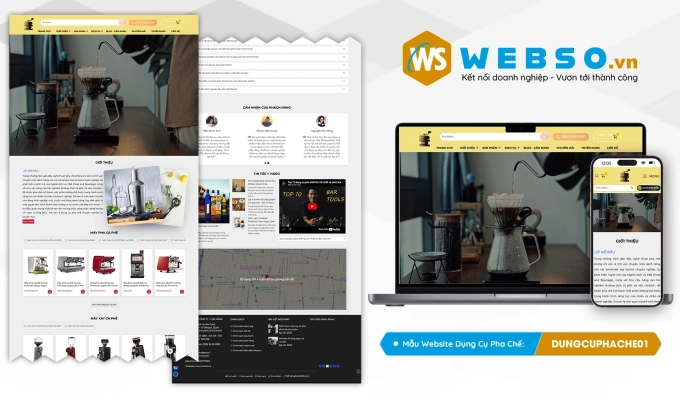 Mẫu website Dụng Cụ Pha Chế 01