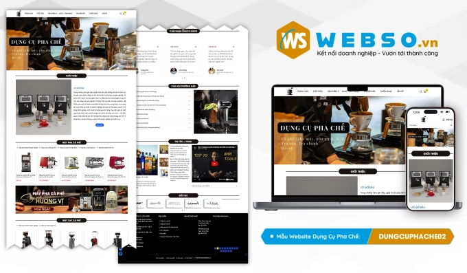 Mẫu website Dụng Cụ Pha Chế 02