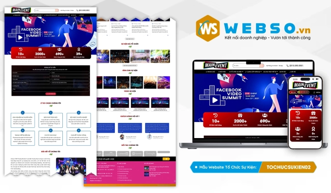 Mẫu website Event - Sự Kiện 02