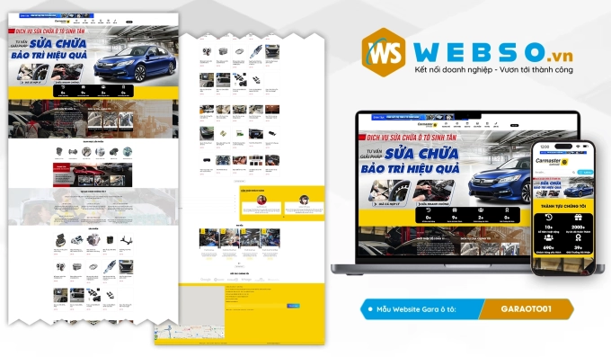 Mẫu website Gara Ô Tô 01