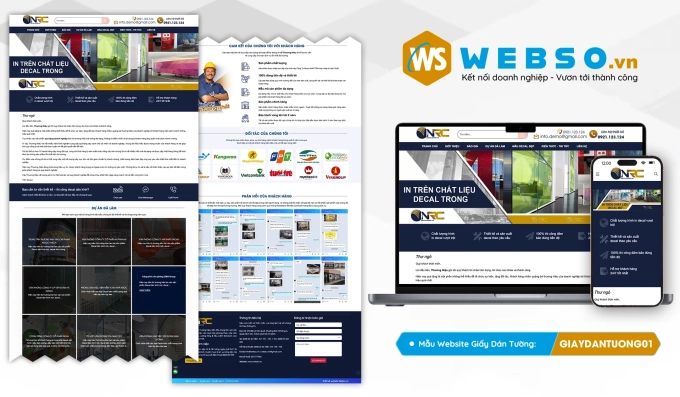 Mẫu website Giấy Dán Tường, Decal 01