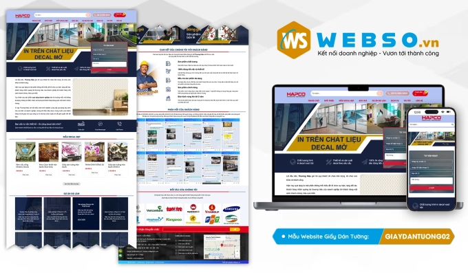Mẫu website Giấy Dán Tường, Decal 02