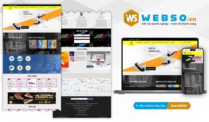 Mẫu website Giầy Dép 01