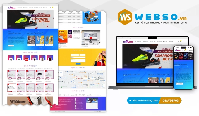 Mẫu website Giầy Dép 03