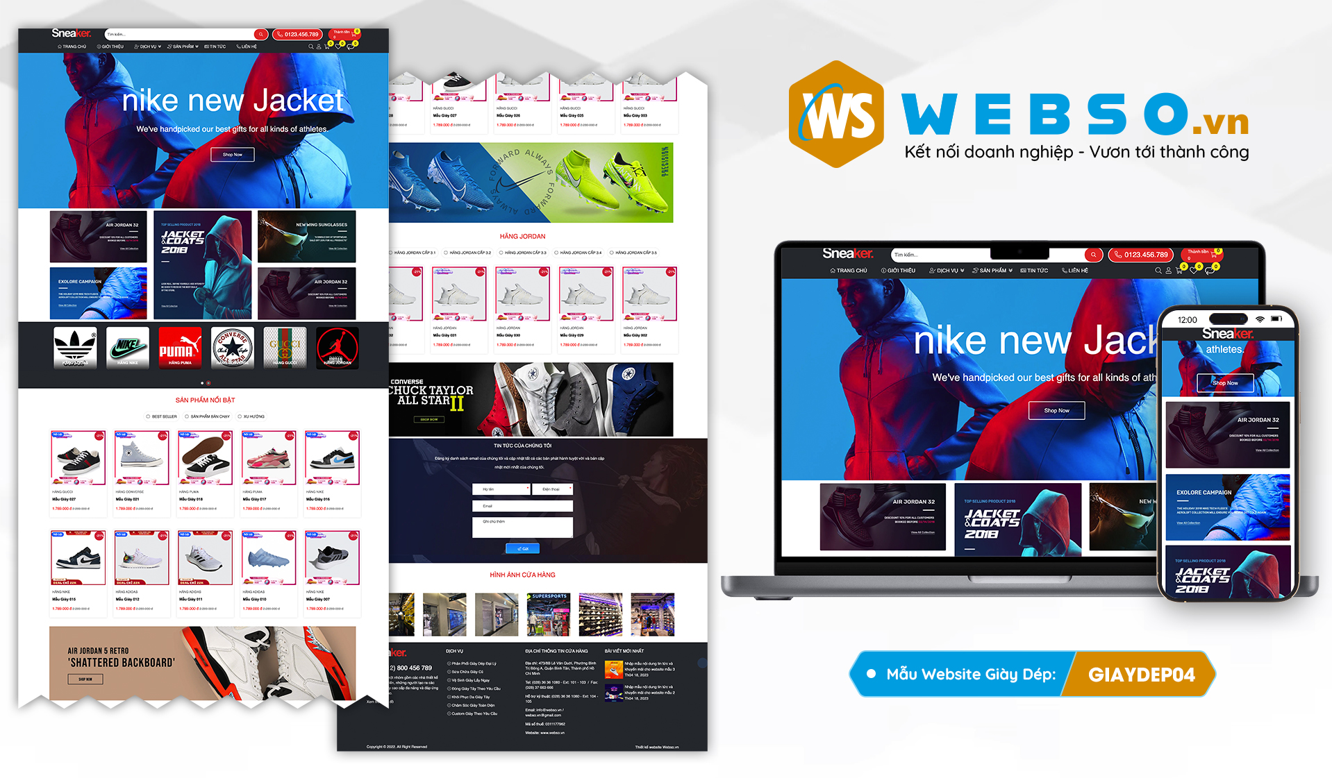 Mẫu website Giầy Dép 04