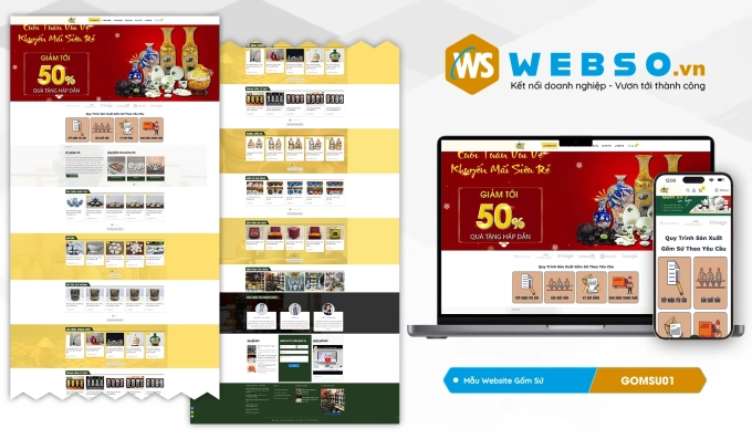 Mẫu website Gốm Sứ 01