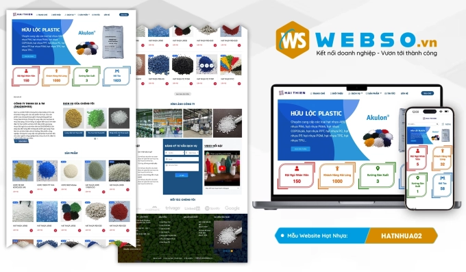 Mẫu website Hạt Nhựa 02