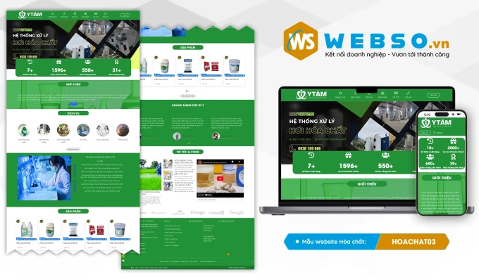 Mẫu website Hóa Chất 03