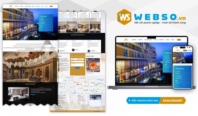 Mẫu website Khách Sạn 01