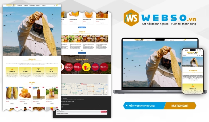 Mẫu website Mật Ong 01