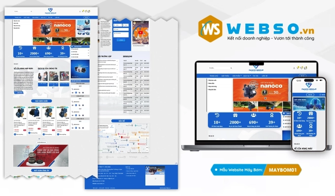 Mẫu website Máy Bơm 01