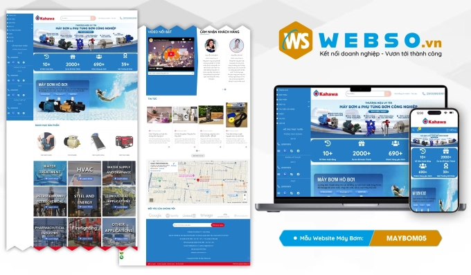 Mẫu website Máy Bơm 05