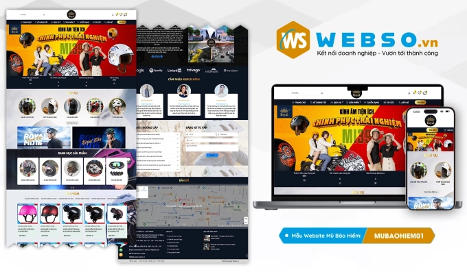 Mẫu website Mũ Bảo Hiểm 01
